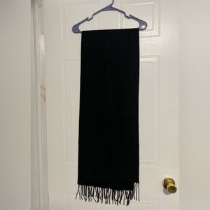 Knit Fringe Scarf, Unisex scarf, Black scarf